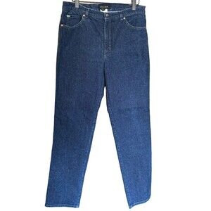 Escada Womens Dark Wash High Rise Denim Straight Leg Jeans Size 42 or 12